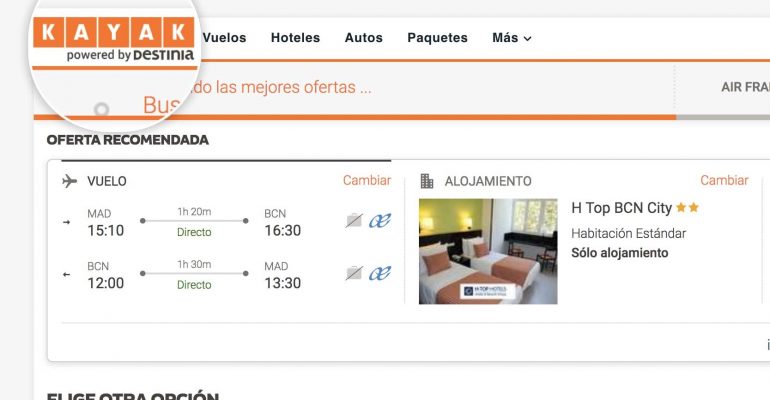 Destinia firma un acuerdo con KAYAK